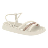 Sandália Rasteirinha Papete Feminina Moleca Strass 54691202