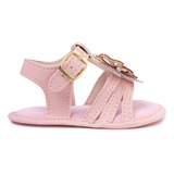 Sandália Recém Nascida Bebê Menina Chinelo Borboleta Confort