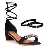 Sandalia Salto Bloco Feminina