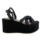 Sandalia Salto Flatform Corda