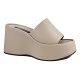 Sandália Tamanco Chinelo Flat Plataforma Anabela Slide