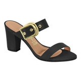 Sandalia Tamanco Feminino Vizzano Mule Salto Grosso Original