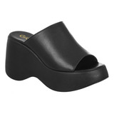Sandalias Femininas Tamanco Mule Salto Grosso Alto Plataforma Sola Emborrachada Macia Sapato Conforto