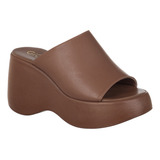 Sandalias Femininas Tamanco Mule Salto Grosso Alto Plataforma Sola Emborrachada Macia Sapato Conforto