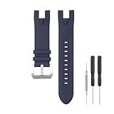SANDEIN Pulseira De Relógio De 26 Mm Compatível Com Invicta Pulseira De Substituição De Borracha De Silicone Macio Para Pulseiras De Relógio Invicta Venom Fivela Azul Prata 
