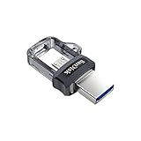 Sandisk 128gb Ultra Dual Usb 3.0 And Micro Usb Flash Drive, Up To 150mb/s Read Speed