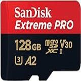 Sandisk Cartão 128gb Extreme Pro® Microsd™ Uhs-i Com Adaptador C10, U3, V30, A2, 200mb/s Leitura 90mb/s Escrita Sdsqxcd-128g-gn6ma