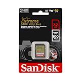 SanDisk Cartão De Memória 32GB Extreme SDHC UHS I   C10  U3  V30  4K  UHD  Cartão SD   SDSDXVT 032G GNCIN