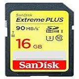 SanDisk Cartão De Memória Extreme Plus SDHC UHS I U3 De 16 GB Até 90 MB S De Leitura SDSDXSF 016G GNCIN 