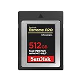 Sandisk Cartão De Memória Extreme Pro 512 Gb Cfexpress Type-b, Leitura De 1700 Mb/s, Gravação De 1400 Mb/s