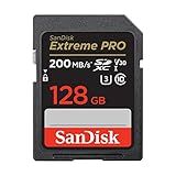 SanDisk Cartão De Memória Extreme PRO SDXC UHS-I De 128 GB - C10- U3- V30- 4K UHD- Cartão SD - SDSDXXD-128G-GN4IN- Cor- Cinza Escuro-preto