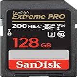 SanDisk Cartão De Memória Extreme PRO SDXC UHS I De 128 GB C10 U3 V30 4K UHD Cartão SD SDSDXXD 128G GN4IN Cor Cinza Escuro Preto