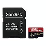 SanDisk CARTÃO DE MEMÓRIA MICRO SD 32GB EXTREME PRO 100MB S U3 V30 4K SDSQXCG 032G GN6MA Preto Vermelho