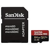 Sandisk Cartão De Memória Micro SD Extreme Pro 64 GB Classe 10 UHS I 95 Mbps Read U3 V30 SDSQXXG 064G