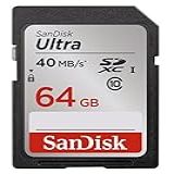 SanDisk Cartão De Memória Ultra 64 GB Classe 10 SDXC Até 40 MB S SDSDUN 064G G46 Versão Mais Antiga 