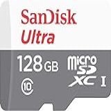 SanDisk Cartão MicroSDXC Ultra SDSQUNS 128G GN6MN 128GB 80MB S UHS I Classe 10