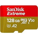SanDisk Cartão UHS I Extreme MicroSD De 128 GB Para Vídeo 4K Em Smartphones  Câmeras De Ação E Drones 190 MB S De Leitura  90 MB S SDSQXAA 128G GN6MN  Vermelho Dourado