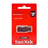SanDisk Pen Drive USB Cruzer Blade 128 GB Preto Vermelho SDCZ50 128G A46 