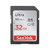 SanDisk SDSDUNC 032G GN6IN Ultra SDHC UHS I Cartão 32GB 80MB S Classe 10 Gris Noir