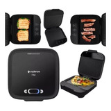 Sanduicheira Grill Eletrica Cadence Click Tostex 110v Chapa Antiaderente Crepeira Omeleteira Hamburgueira Na Cor Preto