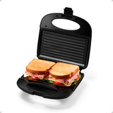 Sanduicheira Mesa Elétrica Grill Break Time Misteira Antiaderente 800w 127v Portátil Chapa Dupla Leve Monocromática