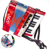 Sanfona Acordeon Infantil 8 Baixos Semiprofissional Musica