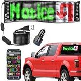 SanLank Placa De LED- Placa De Carro LED Programável Por Aplicativo Bluetooth- Painel De Matriz LED De Mensagem De Rolagem USB 5V- Placa De Exibição Digital Personalizada Para Publicidade Em Lojas
