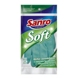 Sanro Luvas Latex Soft Verde Luva Limpeza Multiuso Tamanho G