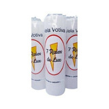 Santa Chama 7 Raios De Luz Parafina Vela Votiva Branca Kit Com 3 Unidades 7 Dias