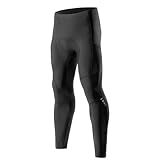 Santic Calças De Ciclismo Masculinas Acolchoadas Térmicas Para Mountain Bike Leggings De Lã Para O Frio Preto De Lã XGG