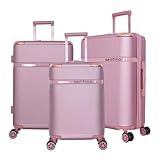 SANTINO Conjunto De Malas Versalhes 3 Peças Rígida 360 Santino SDV501J Cor Rosa Dourada
