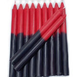 São Jorge Fábrica Vela Palito 33 Velas De Fábrica 18 Cm 1 Kg Cor Preta E Vermelha