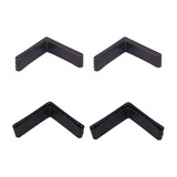Sapata L Para Estante De Aço 30x30mm Kit 20 Unidades