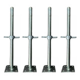 Sapata Para Andaime Galvanizada Ajustável Kit Com 4 Unidades