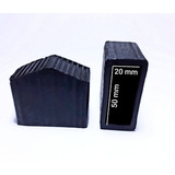 Sapata Pé 20 X 50 Mm De Borracha Escada De Ferro Tubular Par