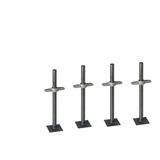 Sapata Regulável Para Andaime 4 Peças De 45cm