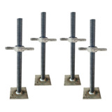 Sapata Regulável Para Andaime De 45cm 4 Peças Com Nota