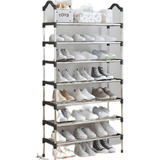 Sapateira Multiuso Inox Luxo 21 Pares 7 Prateleiras
