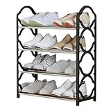 Sapateira Multiuso Portátil 4 Andares Prateleiras 08 Pares Tênis Chinelos Sapatos Organização De Closet Quarto Hall De Entrada Fácil Montagem Design Compacto Estrutura Resistente