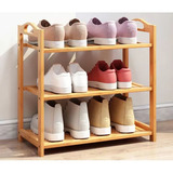 Sapateira Organizadora 3 Andares Em Bambu Multiuso 68x24cm Clink Ck5679 Cor Marrom