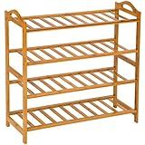 Sapateira Organizadora Multiuso De Bambu 4 Andares 67cm