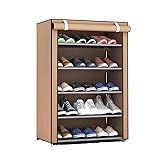 Sapateira Organizadora Prateleiras Multiuso Porta Sapatos Armário Com 5 Andares Dustproof Cinza 
