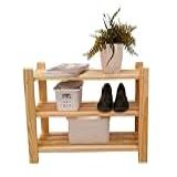 Sapateira Prateleira Mesa De Canto Em Madeira Pinus 60x50x30 Cm