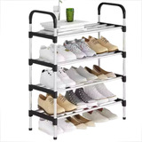 Sapateira Rack Organizador Regulável Aço Inoxidável 12 Pares