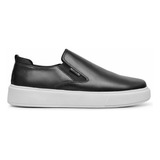 Sapatenis Slip On Couro