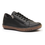 Sapatenis Ziper Liso Casual