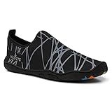 Sapatilha Aquática Antiderrapante Tênis Praia Híbrido Pesca Cachoeira Trilha Bike -Preto-Cinza- Br-footwear-size-system- Adult- Numeric- Numeric-37-