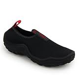 Sapatilha Aquática Esportiva Neoprene Tenis Naútico Flexivel Leve Antiderrapante Híbrido Preto E Vermelho BR Adulto Numérico 41 
