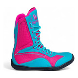 Sapatilha Boxe Sprawl Pink E Azul Turquesa Bota Footwork
