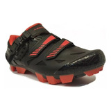 Sapatilha Clip Mtb Bike Absolute Wild Preto E Preto vermelho